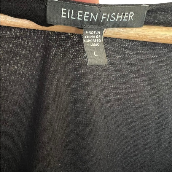 Eileen Fisher Womens Black Jersey Dress Cowl Neck Sleeveless Size Large Knit - Picture 2 of 7